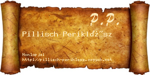 Pillisch Periklész névjegykártya